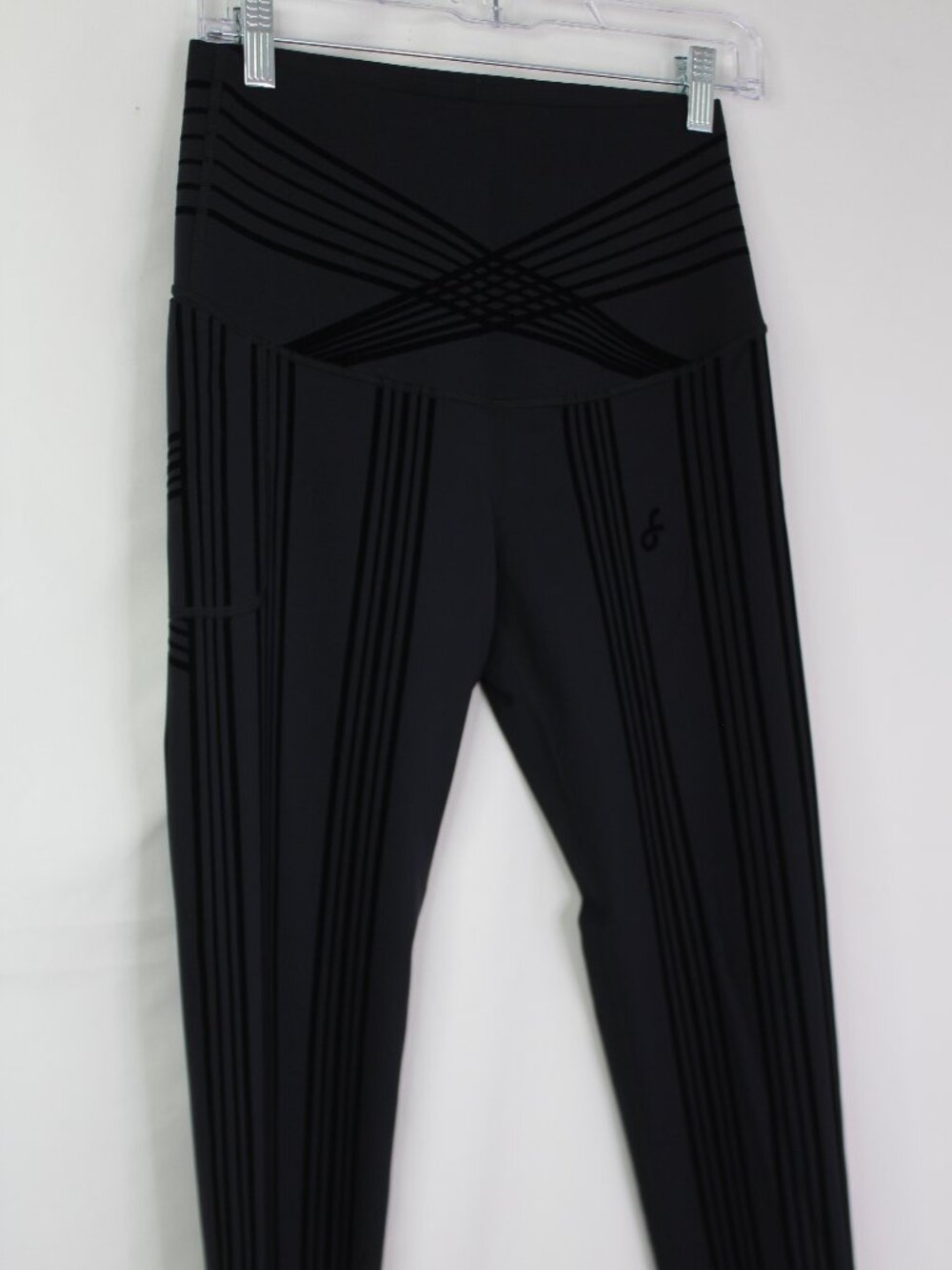 Fanka Powerband Resistance Women's Black Athletic Full Length Leggings Sz 10